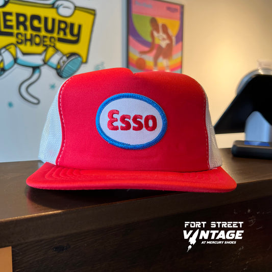 Vintage 80's Esso Snap back trucker hat