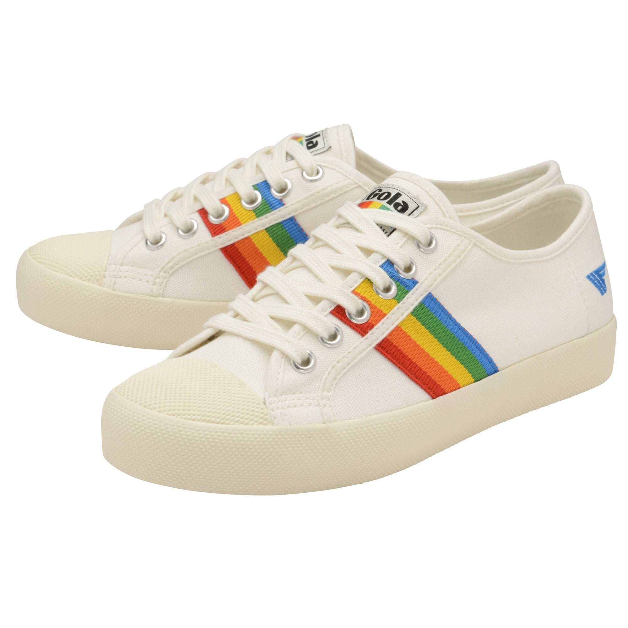 Gola Vegan Coaster Rainbow Off White Multi Women s Mercury Shoes