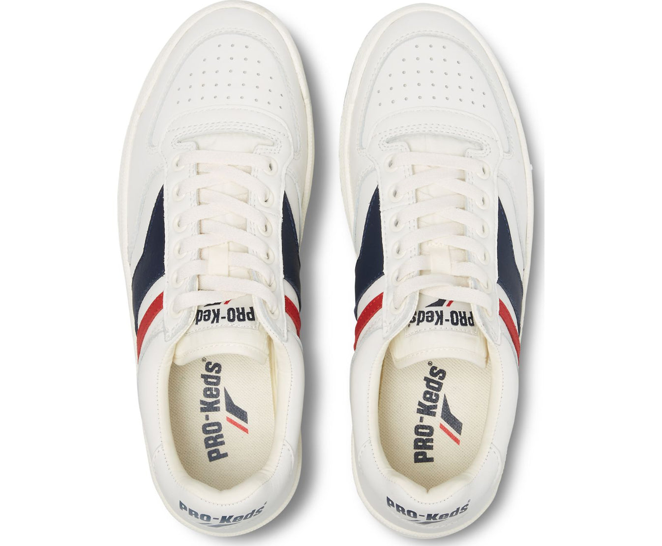 Pro Keds Skyhawk Lo Leather White Blue Red Mens Mercury Shoes